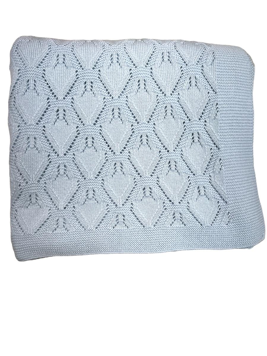 Lacy Baby Shawl- Blue