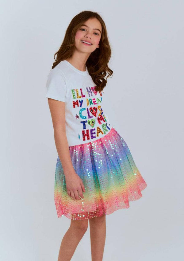 Rainbow Sequin Skirt