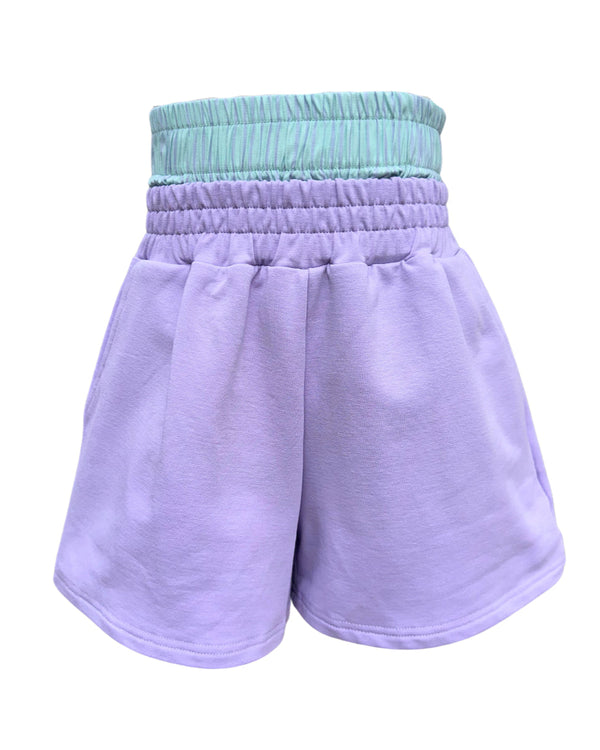 Comer Double Banded Shorts- Purple