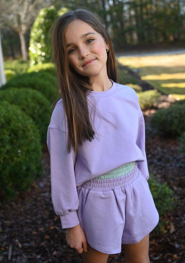 Comer Double Banded Shorts- Purple