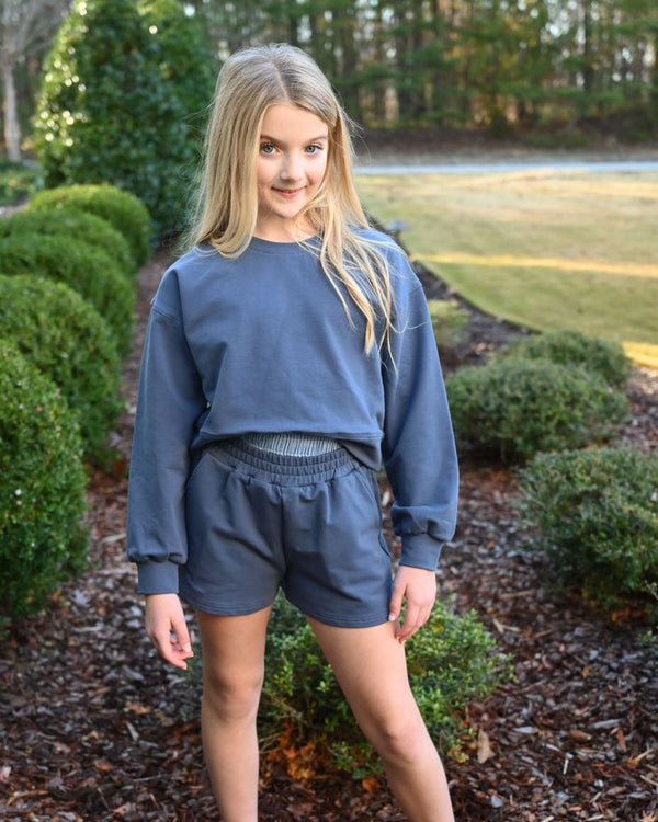 Comer Double Banded Shorts- Slate