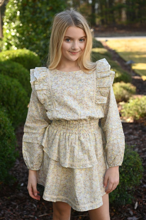 Tate Dress Icy Floral W/ Lace