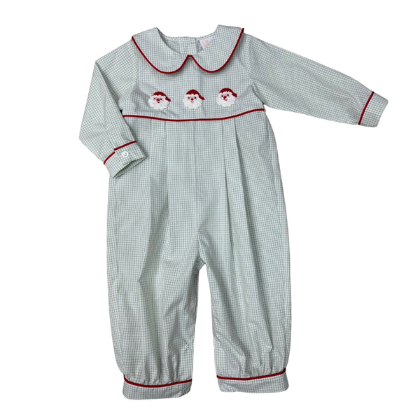 Classic St. Nick French Knot Collared Romper