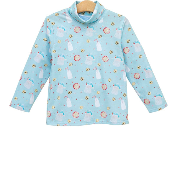 Milk & Cookies Turtleneck- Blue