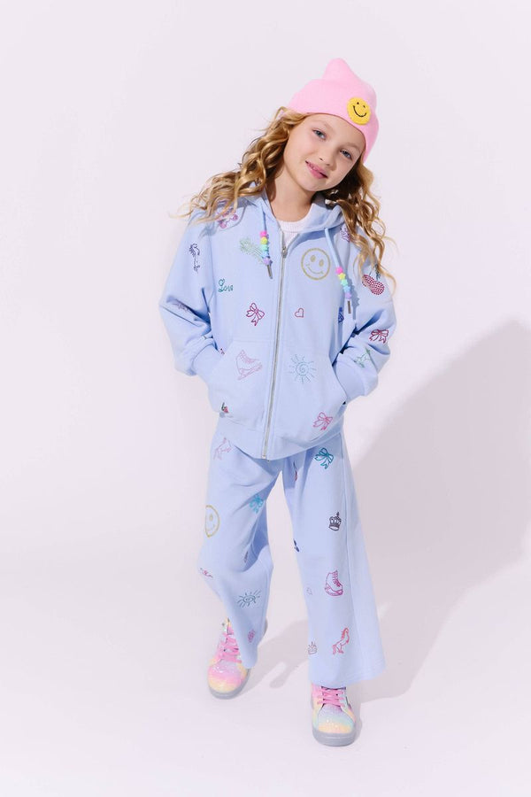 Sky Crystal Doodle Joggers Set
