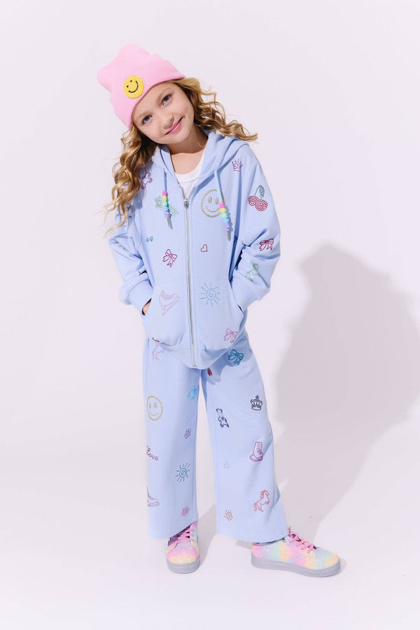 Sky Crystal Doodle Joggers Set