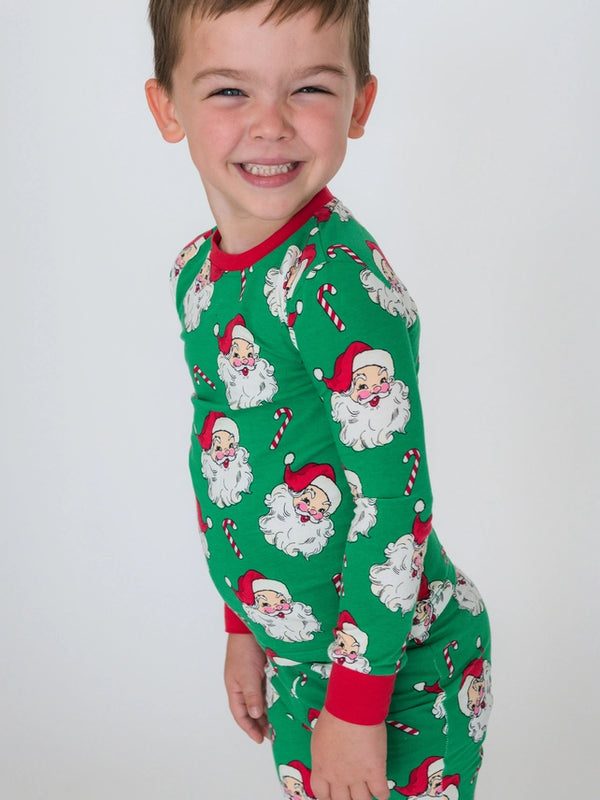 Green Santa Joy L/S Pajama Set