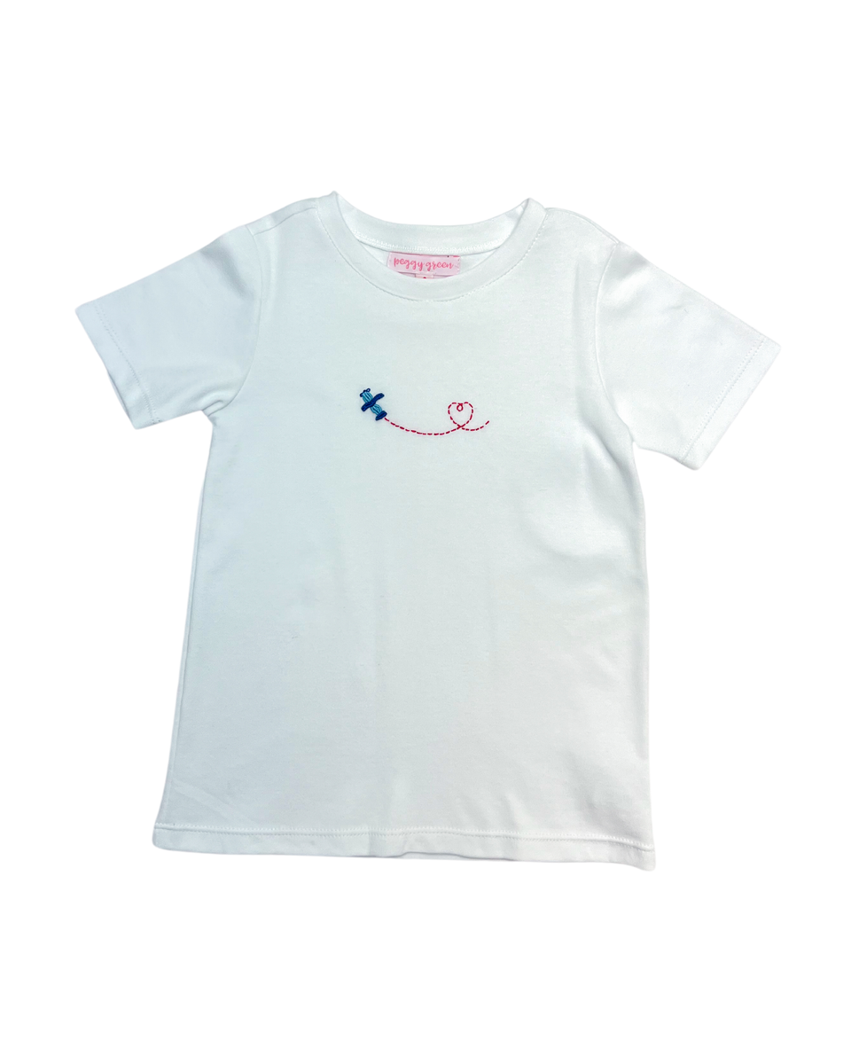 Embroidered Tee - Airplane – Smock Candy