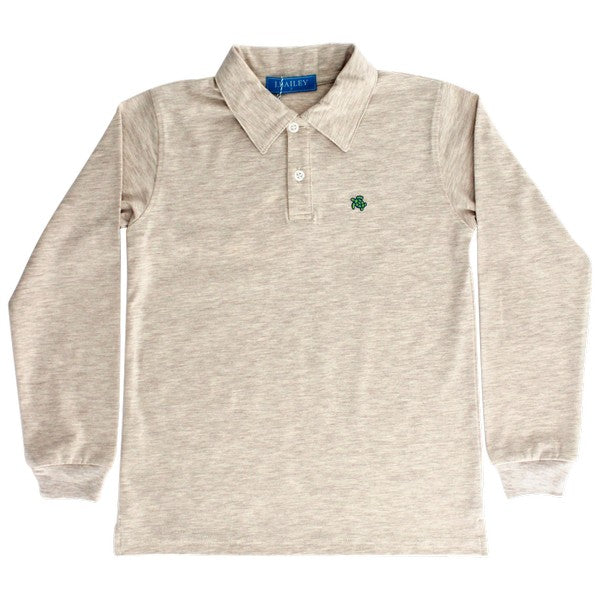 Harry Long Sleeve Polo- Oatmeal
