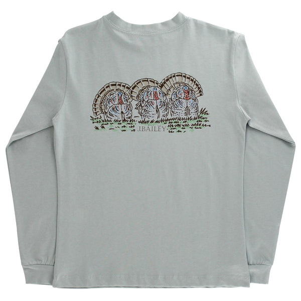 L/S Logo Tee- Turkey on Sage