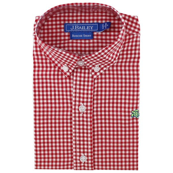 Roscoe Button Down- Red Check