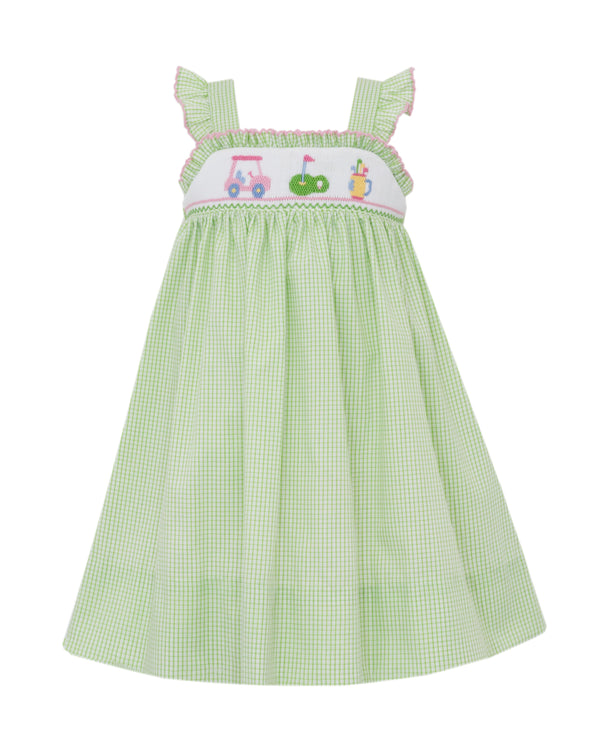 Golf Strap Sundress- Green Check