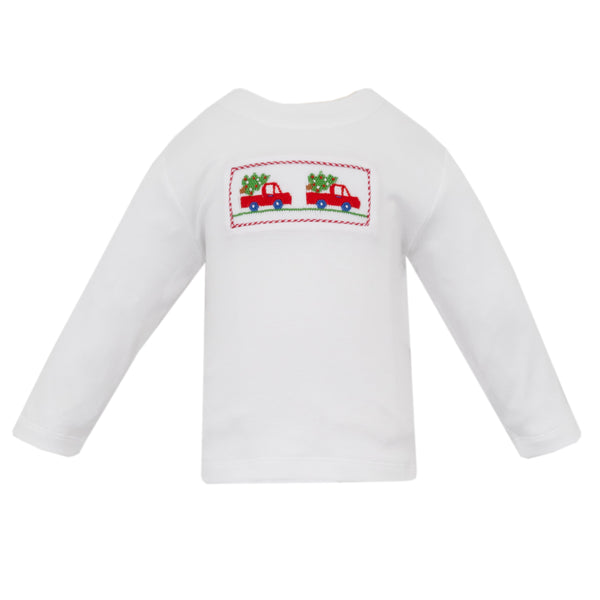 Christmas Trees W/ Trucks Knit T-Shirt