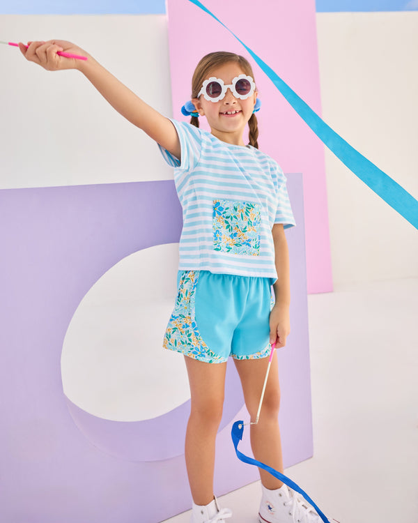 Track Shorts- Frangipani Blue