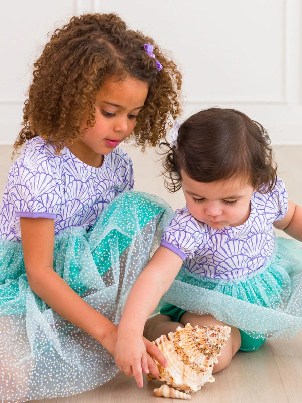 Princess Bow Twirl Romper- Magical Mermaid