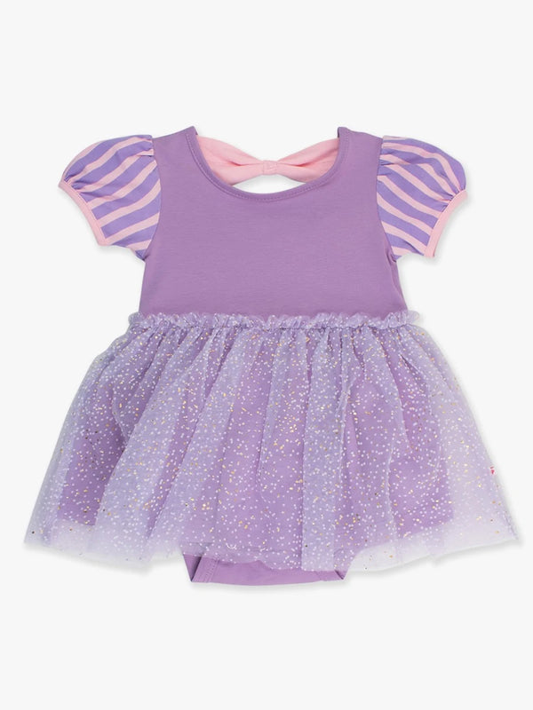 Princess Bow Twirl Romper- Amethyst Princess