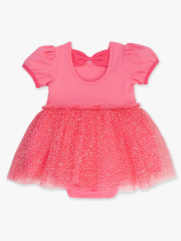 Princess Bow Twirl Romper- Royal Pink Princess