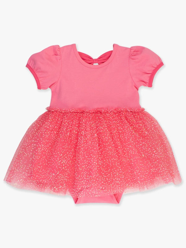 Princess Bow Twirl Romper- Royal Pink Princess
