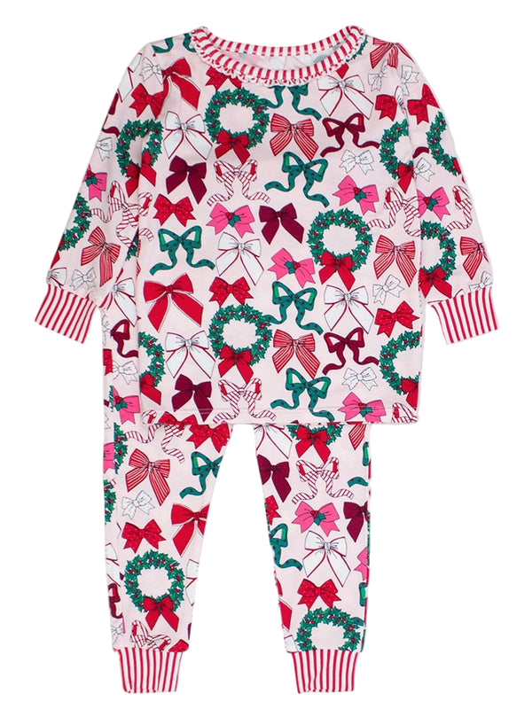 Holly Bows L/S Pajama Set