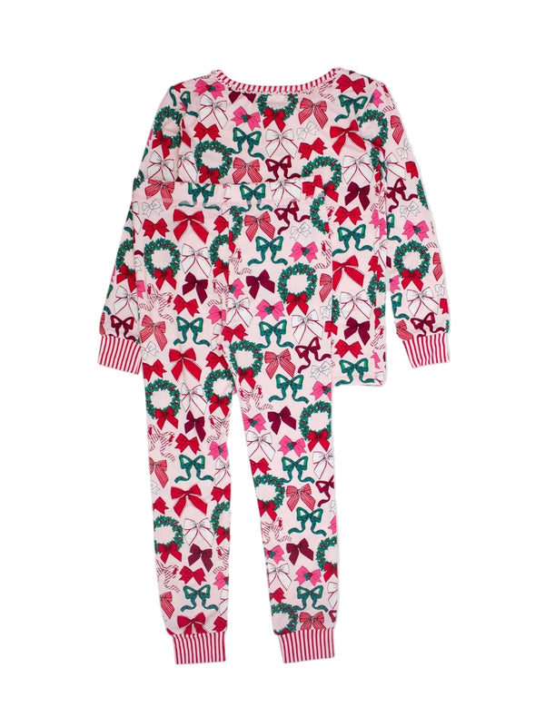 Holly Bows L/S Pajama Set