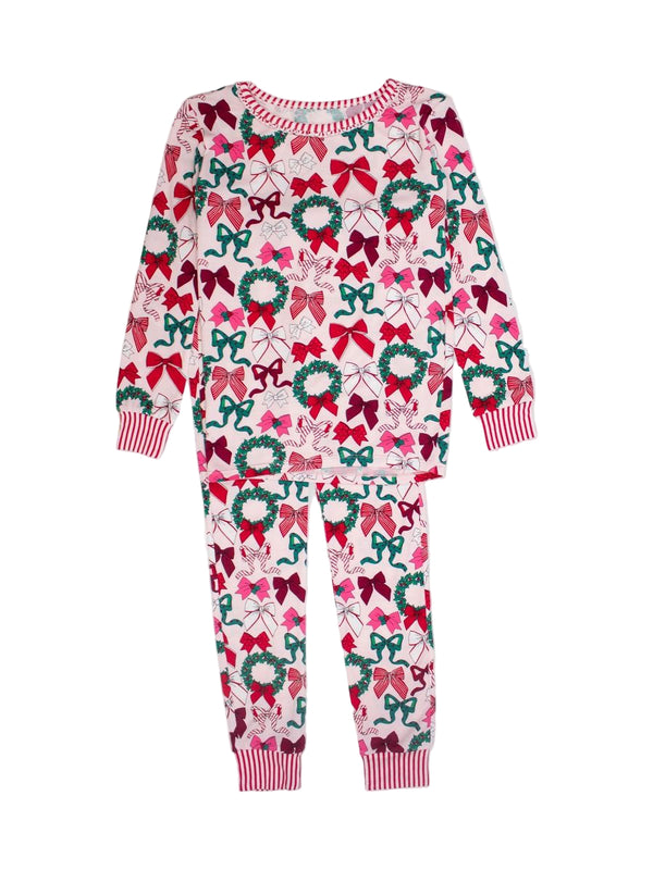 Holly Bows L/S Pajama Set