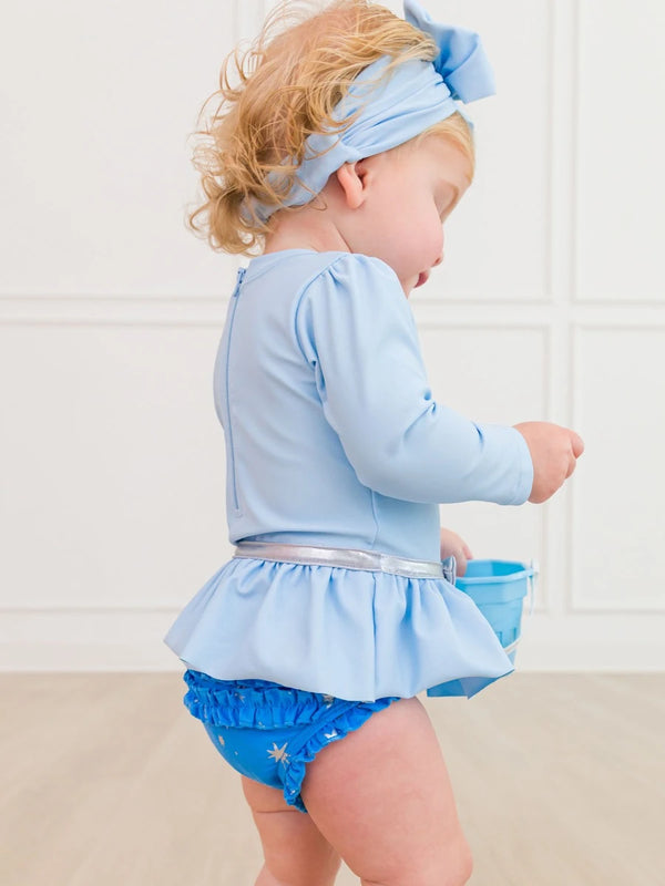 Glass Slipper Princess Bow Skirted LS One Piece