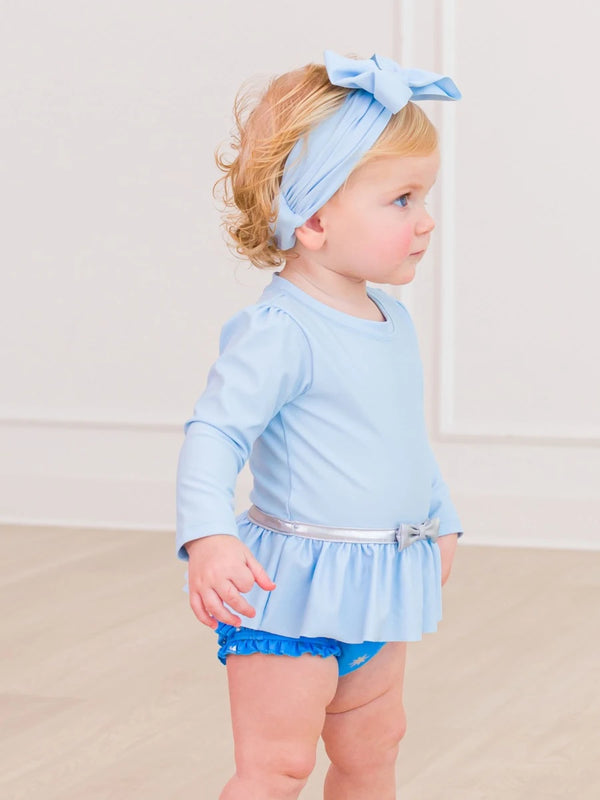 Glass Slipper Princess Bow Skirted LS One Piece