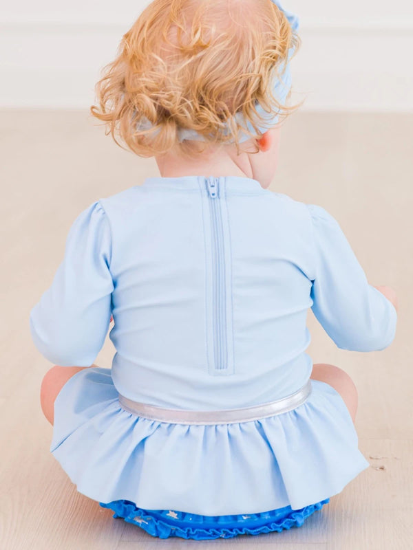 Glass Slipper Princess Bow Skirted LS One Piece