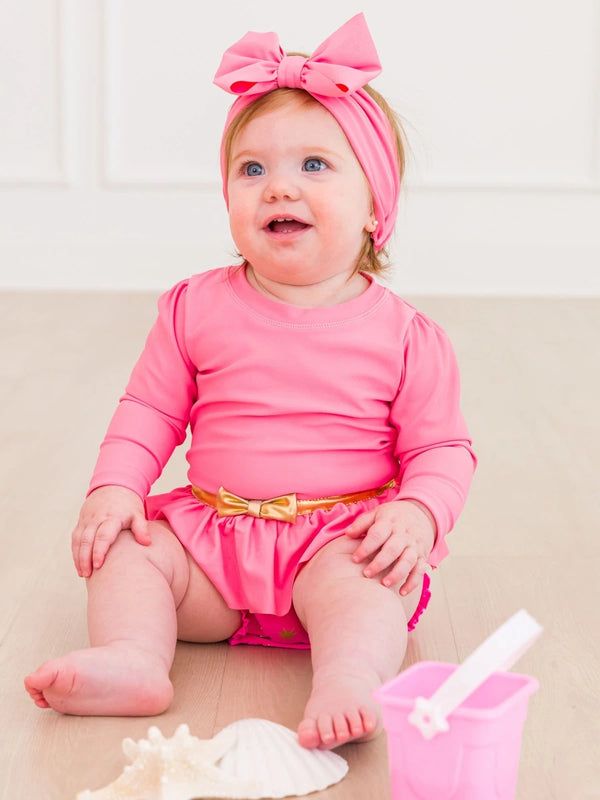 Sleeping Princess Bow Skirted LS One Piece