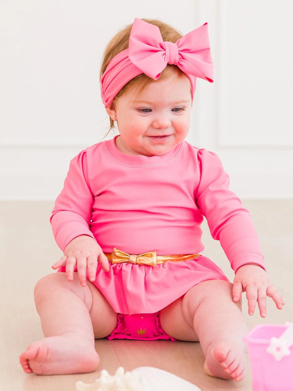 Sleeping Princess Bow Skirted LS One Piece