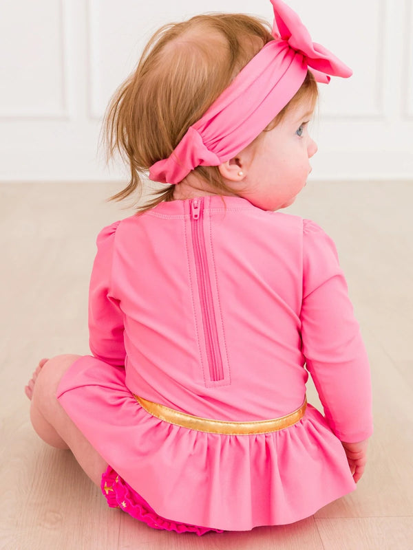 Sleeping Princess Bow Skirted LS One Piece