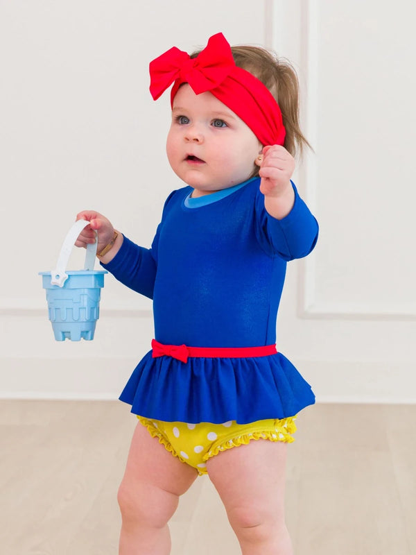 Apple Princess Bow Skirted LS One Piece