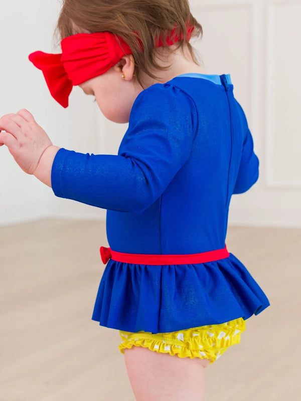 Apple Princess Bow Skirted LS One Piece