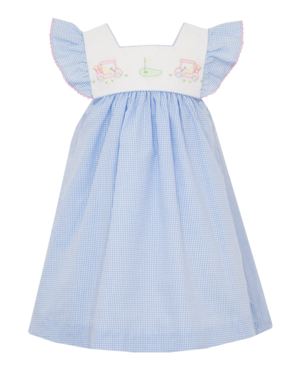 Golf Float Sundress- Blue Check