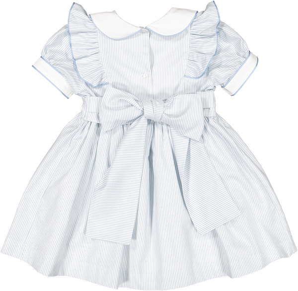 Oxford Bow Dress- Blue