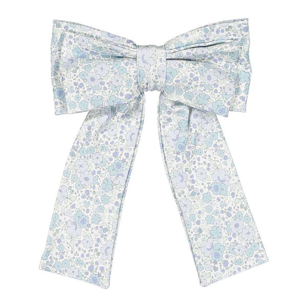 Blue Ditsy Floral Lycra Big Hair Clip