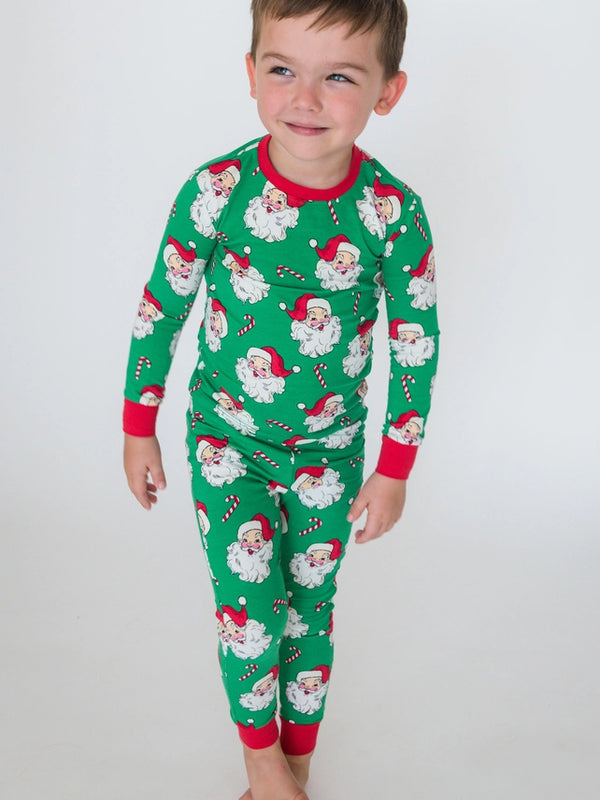 Green Santa Joy L/S Pajama Set