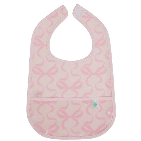 Pink Bows The Wipe it Bib