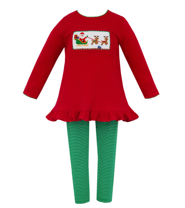 Santa Sleigh Knit L/S Tunic Set
