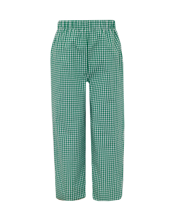 Green Gingham Pants