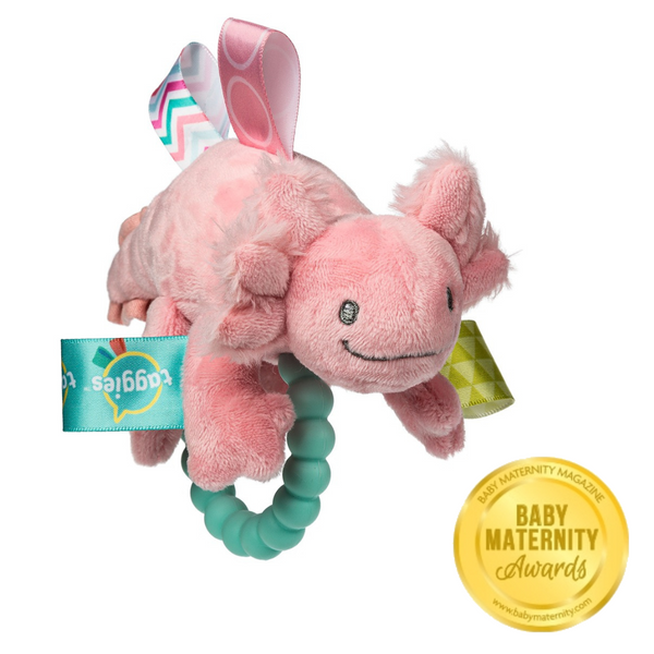 Taggies Lizzy Axolotl Teether Rattle