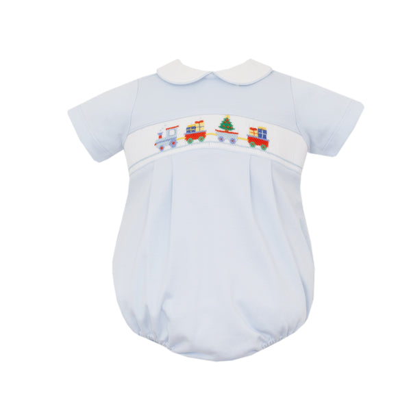 Christmas Train Knit Bubble- Lt. Blue