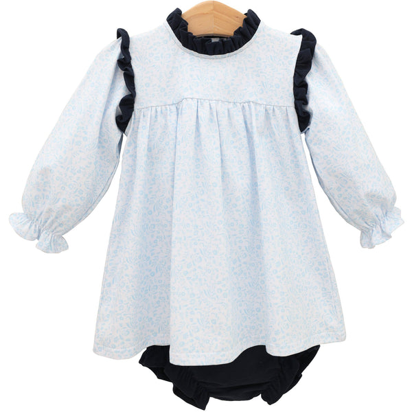 Blue Blooms Hallie Diaper Set