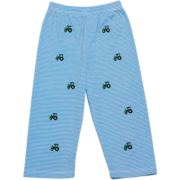 Tractor Leo Knit Pants- Periwinkle Bitty