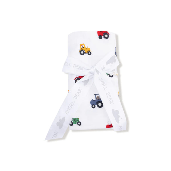 Mini Tractors Swaddle Blanket