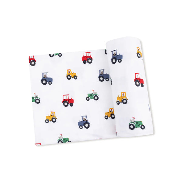 Mini Tractors Swaddle Blanket