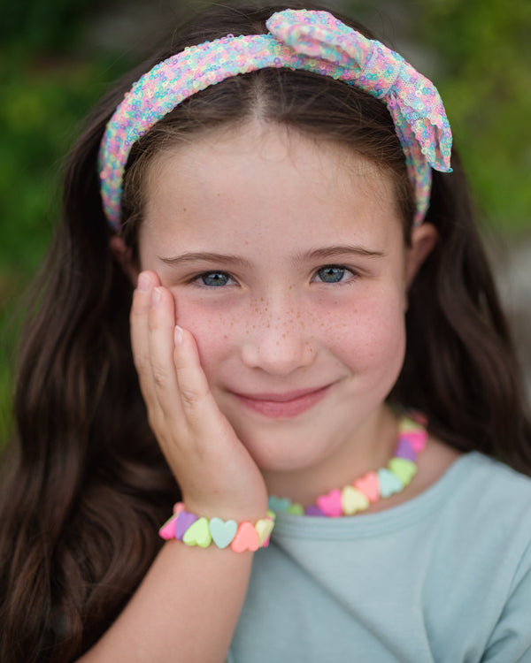 Sweet Tart Heart Necklace & Bracelet Set