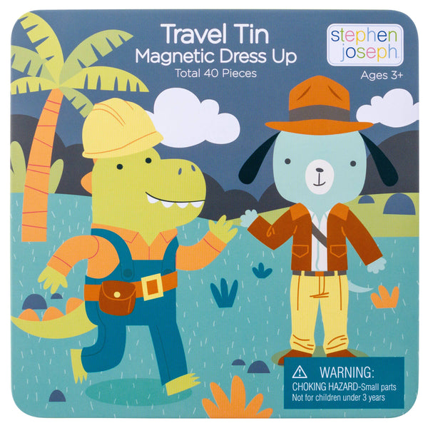 Travel Tin Magnetic Dress-Up: Dino/Dog