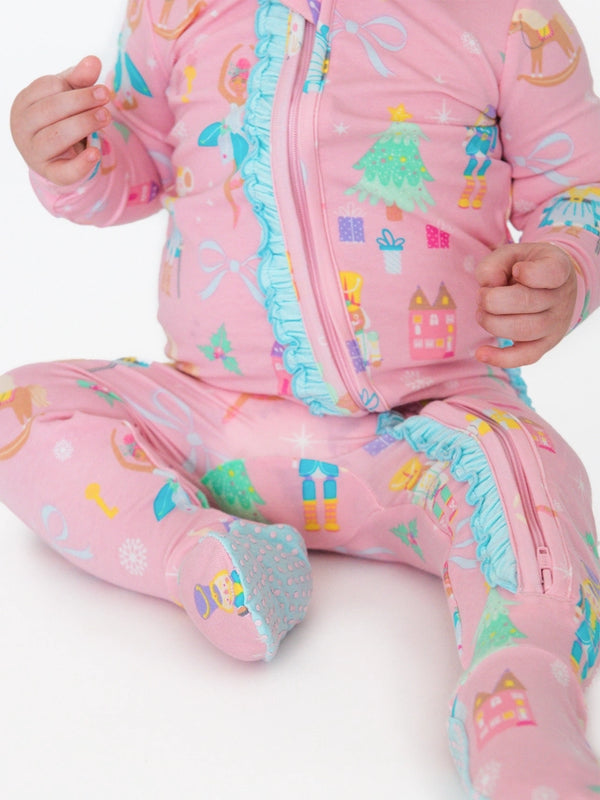 Sugarplum Dreams Ruffle Footie