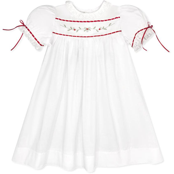 Tiny Town Dress Winslow- White Batiste Holly